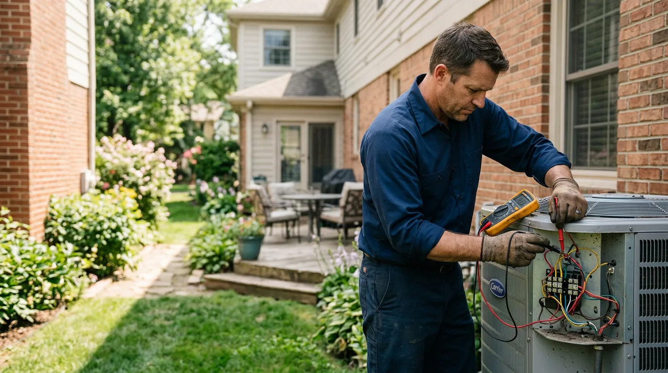 HVAC technician working near New Salem, IL